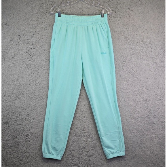 FIla Joggers Women's Size Small Green Stretchy Tapered‎ Knit Sweatpants Lounge - Picture 1 of 11
